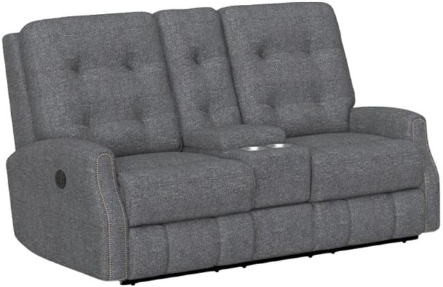 Flexsteel® Customizable Devon Fabric Power Reclining Loveseat with Console-0