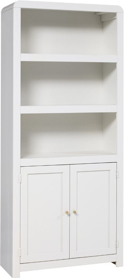 aspenhome® Taylor White 74" Bookcase with 2 Doors-0