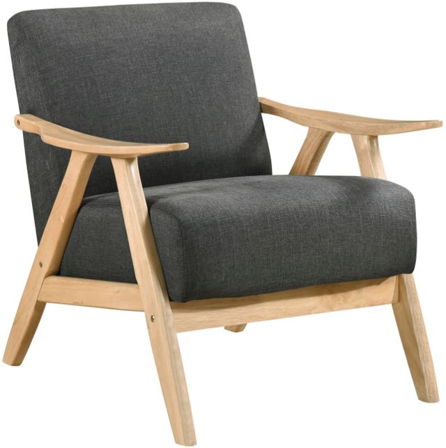 Homelegance® Damala Dark Gray/Natural Accent Chair-0