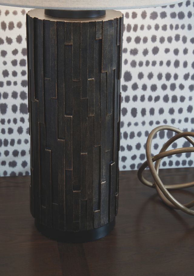 Signature Design by Ashley® Makya Set of 2 Black Poly Table Lamps-1