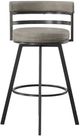 Steve Silver Co. Gene Black/Pebble Upholstered Swivel Counter Stool-0