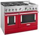 KitchenAid® 48" Passion Red Smart Pro Style Gas Range with Griddle-1