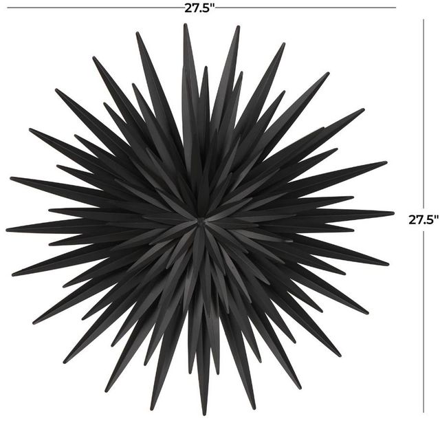 Deco Marche Black Large Sunburst 3D Wall Decor-3