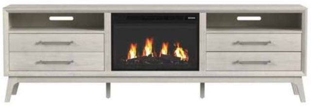Elements International Westland Almond 82" TV Console with Fireplace Insert-3