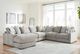 Benchcraft® Aslan Court 6-Piece Pebble Left-Arm Facing Sectional and Chaise-1