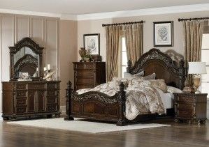 Mazin Furniture Catalonia Cherry Eastern King Bed-2