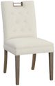 Fairfield® Customizable Entree Dining Nickel Metal Pull Short Button Back Side Chair-0