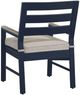 Signature Design by Ashley® Mabry Shores 2-Piece Driftwood/Navy Blue Aluminum/Fabric Outdoor Dining Arm Chair-4