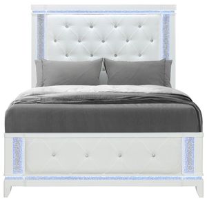 Global Furniture USA Alina White Queen Panel Bed
