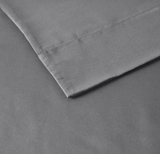 Olliix by Clean Spaces Charcoal Infused Charcoal California King Solid Microfiber sheet set-3