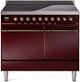 Ilve® Nostalgie II Series 40" Burgundy Pro Style Induction Range-0