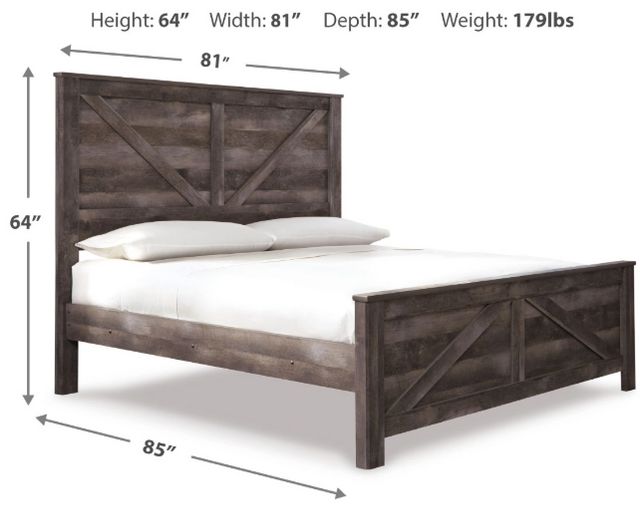 Signature Design by Ashley® Wynnlow Gray King Crossbuck Panel Bed-4