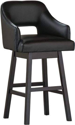 Signature Design by Ashley® Tallenger Black/Dark Brown Tall Swivel Barstool