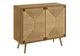 Monarch Specialties Inc. Light Walnut/Seagrass 32" Accent Chest with 2 Doors-0