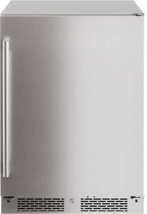 Front view of the Zephyr Presrv™ 24" Stainless Steel Under the Counter Refrigerator