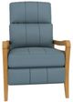 Best® Home Furnishings Customizable Ryberson Leather Manual High Leg Recliner with Honey Birch Legs-1