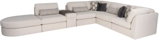 Smith Brothers Customizable 209 7-Piece Sectional with Console and Bumper Chaise-0