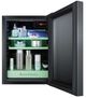 Summit® Beautifridge 14" 0.9 Cu. Ft. Black Commercial Cosmetics Refrigerator with Green Lights-4