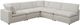 Elements International Cloud 9 5-Piece Garrison Cotton Stationary Sectional Sofa Set-0