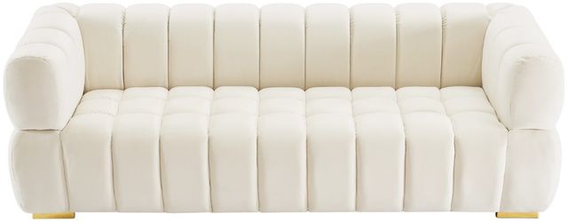 Meridian Furniture Gwen Cream Velvet Sofa-1
