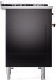 Ilve® Nostalgie II Series 48" Glossy Black Pro Style Dual Fuel Range-3