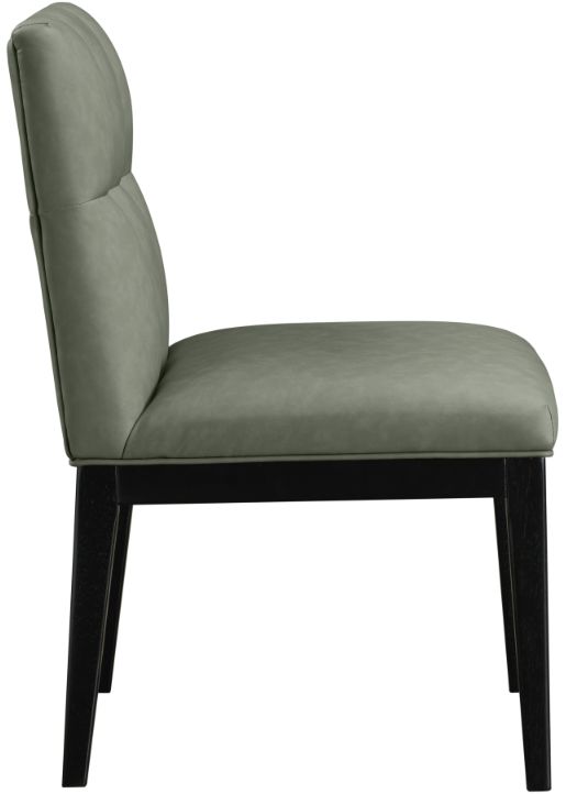 Meridian Furniture Adrian Green/Black Leather Upholstered Dining Side Chair-4