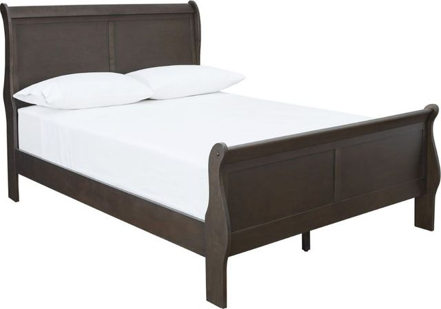 Signature Design by Ashley® Leewarden 5-Piece Dark Brown Full Sleigh Bed Set-1