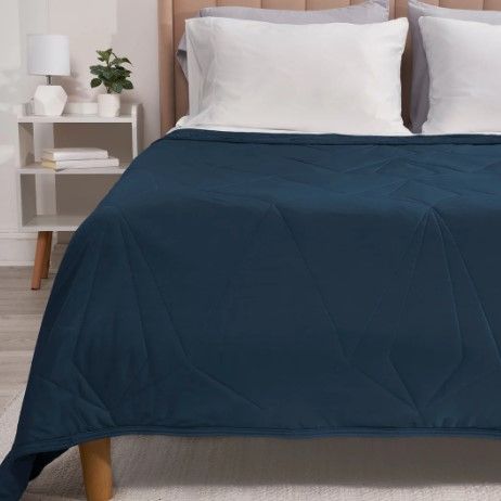 BEDGEAR® Navy Moisture-Wicking King Cooling Bed Blanket-1