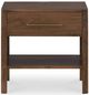 Bassett® Furniture BenchMade Parkway Tobacco Bedside Table with Charger-1