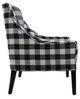 A & B Home Black/White Plaid Settee-1
