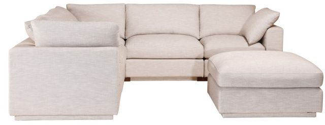 Moe's Home Collection Justin Signature 5-Piece Taupe U-Shaped Modular Sectional and Ottoman-1