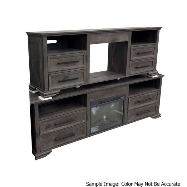 Elements International Park Ridge Charcoal 82'' TV Console without Fireplace Insert-0