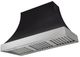 AGA Cascade 48" Matte Black Wall Mounted Range Hood  with Brushed Nickel Trim-0