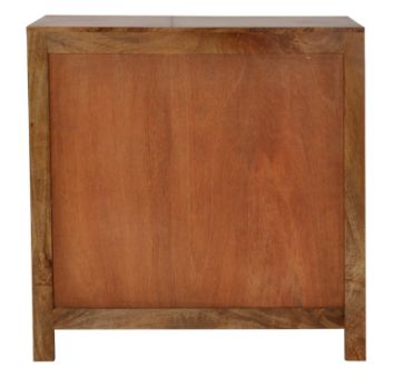 Jaipur Furniture Brass Brocade Brown 2-Door Cabinet-3
