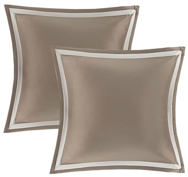 Olliix by Madison Park Tan King Odette 8 Piece Jacquard Comforter Set-2