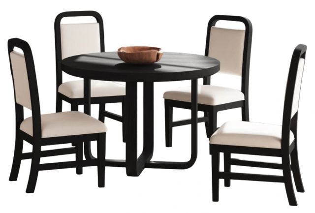 Elements International Ridgemont 5-Piece Black/White Dining Set-0
