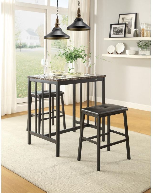 Mazin Furniture Edgar 3 Piece Counter Height Table Set-0