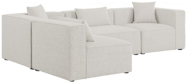 Meridian Furniture Cube 4-Piece Cream Upholstered Modular Sectional-0