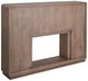 International Furniture Direct Mezquite Natural Brown Fireplace Media Console-0