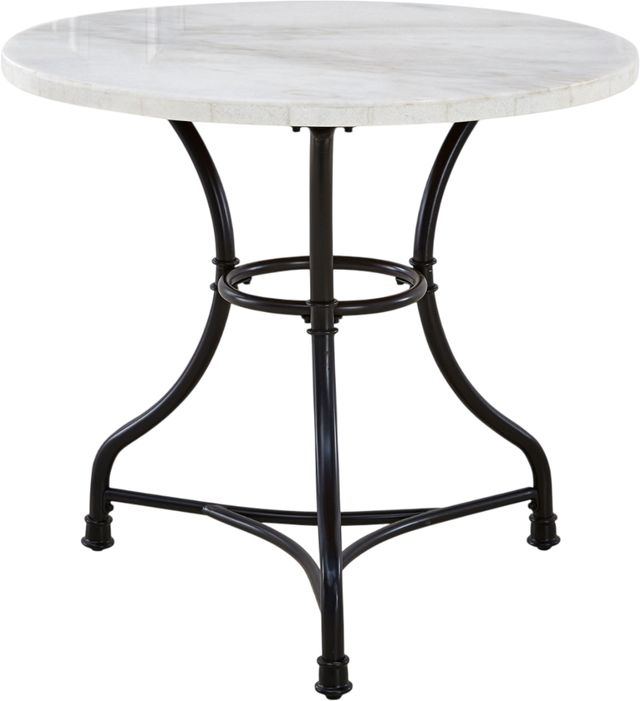 Steve Silver Co. Claire 34" Round White Marble Top Bistro Table-0