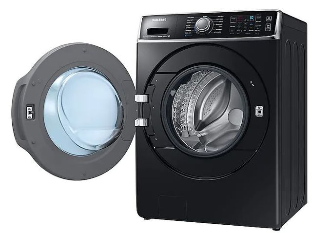 Samsung 5.6 Cu. Ft. Fingerprint Resistant Black Stainless Steel Front Load Washer-3