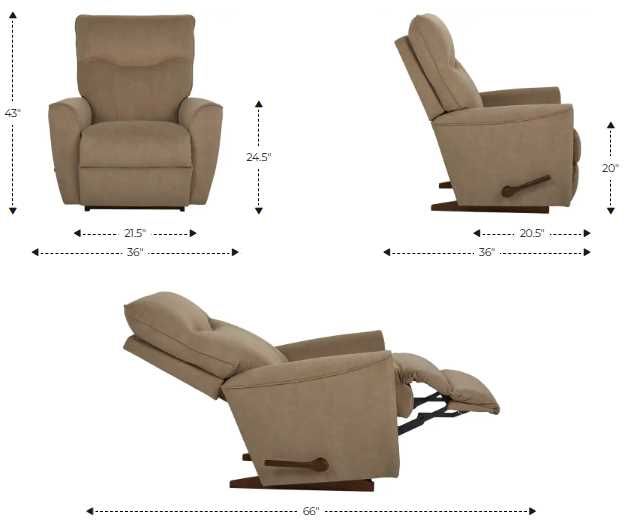 La-Z-Boy® Belmont Mineral Leather Manual Rocking Recliner-2