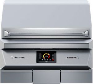 Front view of the Twin Eagles 36" Stainless Steel Built In Wood Pellet Grill