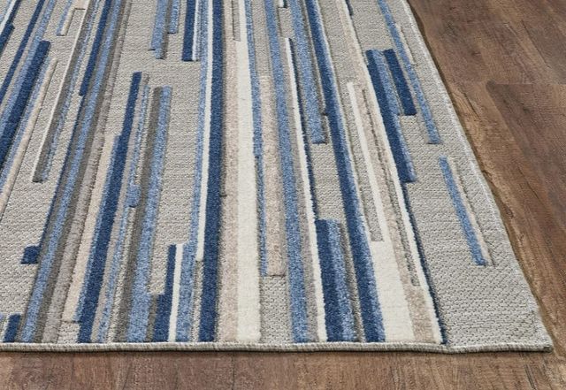 KAS Rugs Calla Blue Denni 5'x7' Area Rug-1
