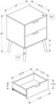 Monarch Specialties Inc. Walnut End Table -1