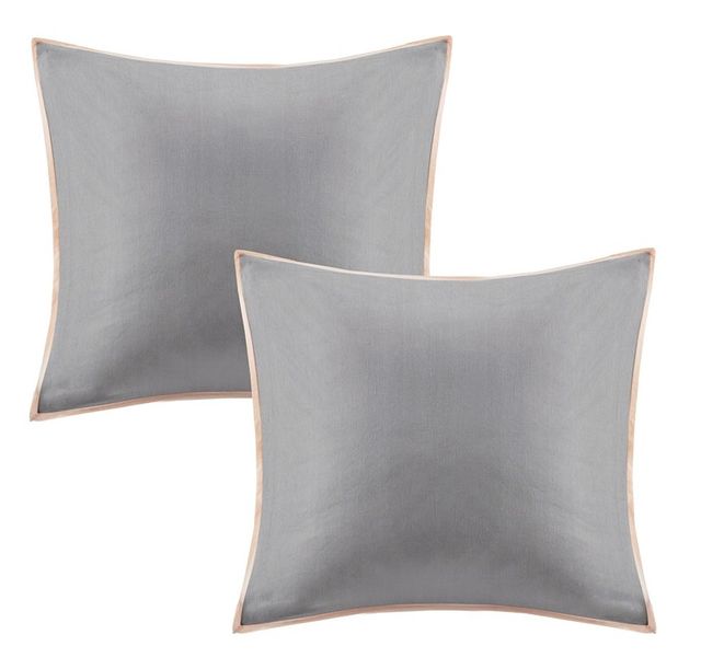 Olliix by Madison Park Isla 8 Piece Blush California King Cotton Printed Reversible Comforter Set-2