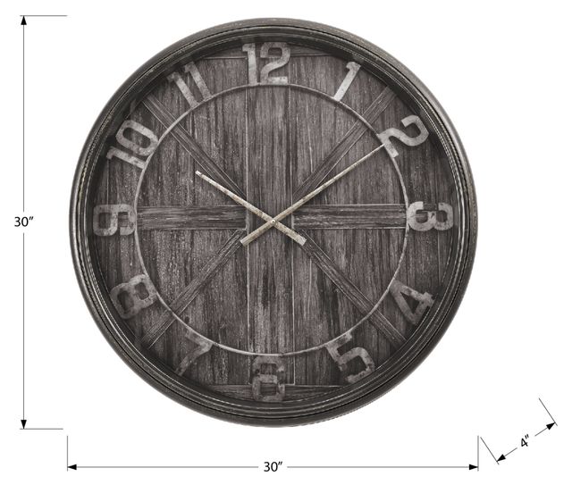 Monarch Specialties Inc. Brown 30" Wall Clock-3