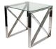 Sagebrook Home Glass Top Accent Table with Silver Base-0