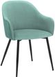 Armen Living Pixie Black/Teal Dining Arm Chair-0