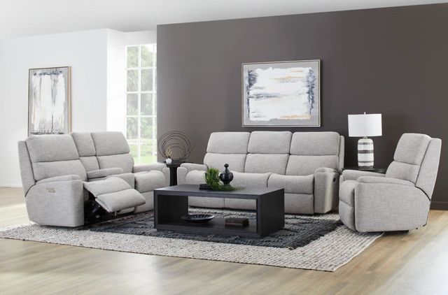 Flexsteel® Customizable Rio Power Reclining Loveseat with Console and Power Headrests-1